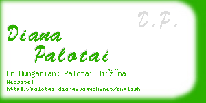 diana palotai business card